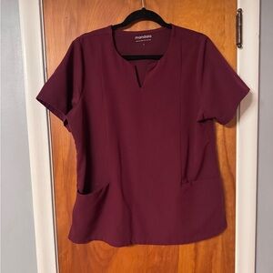 Pair of Mandala Scrub Tops- Maroon and Black